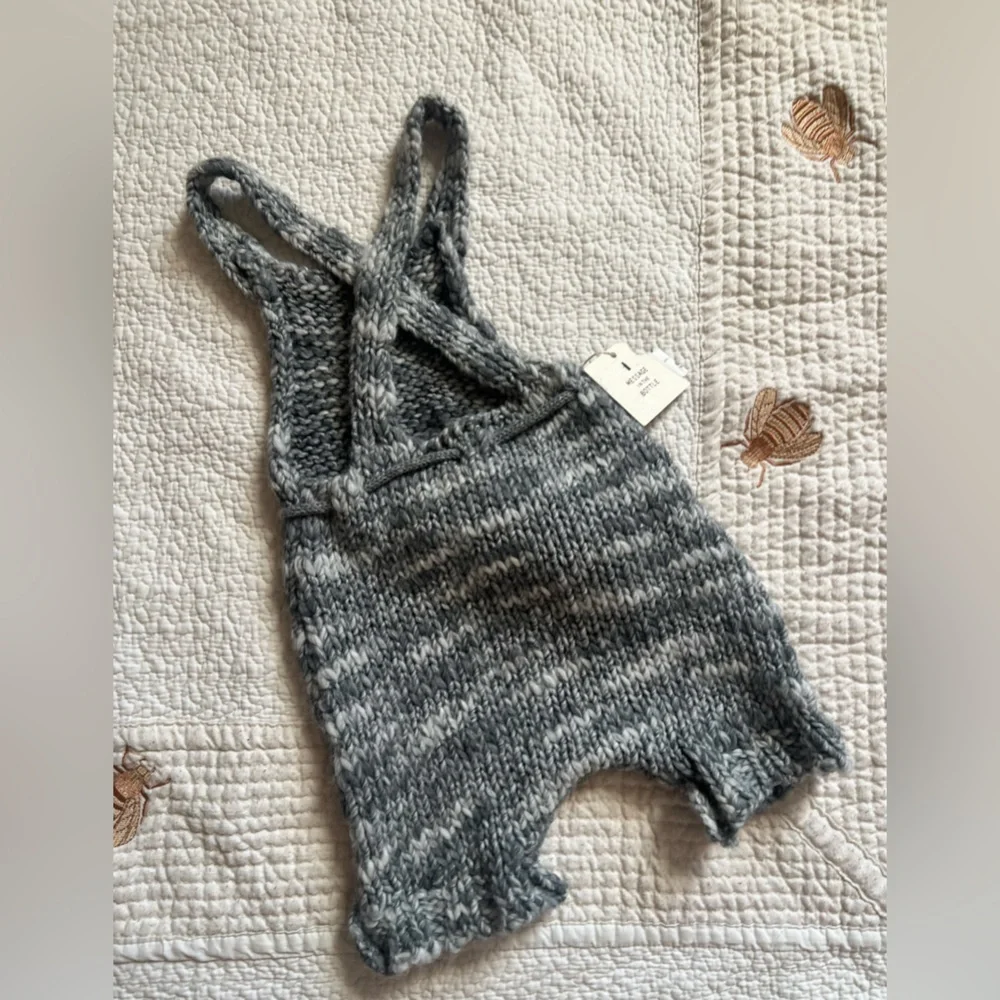 Message In A Bottle | Wool Blend Knit Romper Shorts with Pom Pom NWT